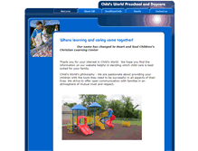 Tablet Screenshot of childsworldpreschool.net